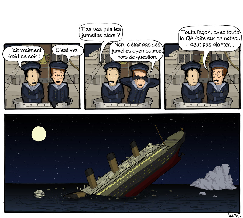 WAC WeAreCoders Titanic Bateau Erreur Fail Geek