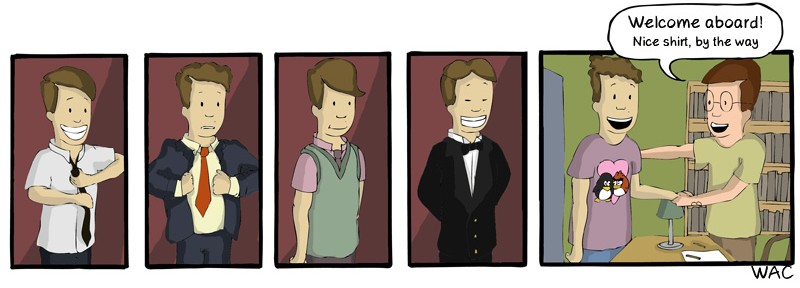 WAC WeAreCoders Dresscode Job Meeting T-shirt