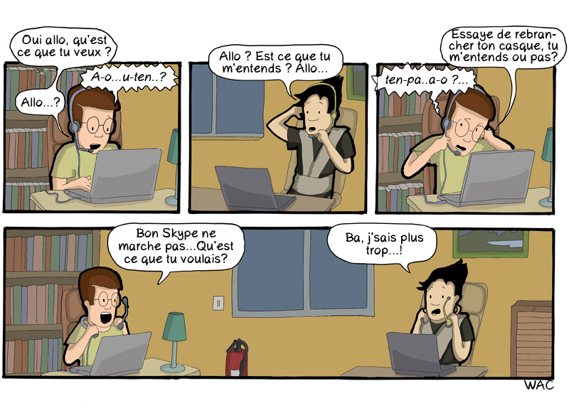 CommitStrip Blog - Skype Open Space Paradoxe