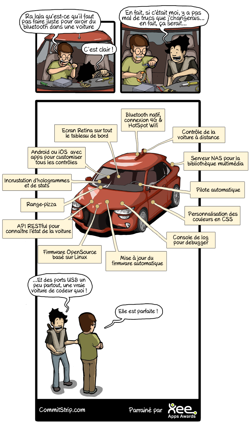 The perfect car for coders | CommitStrip