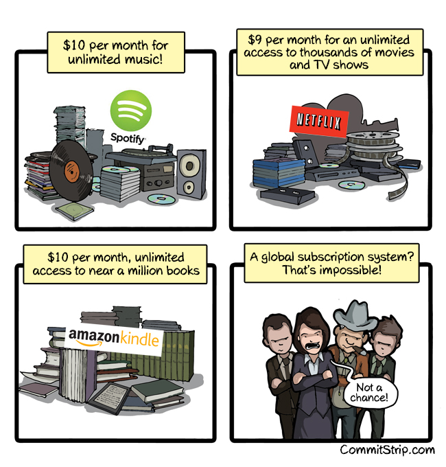 The Only Thing Missing Was Kindle Unlimited Commitstrip