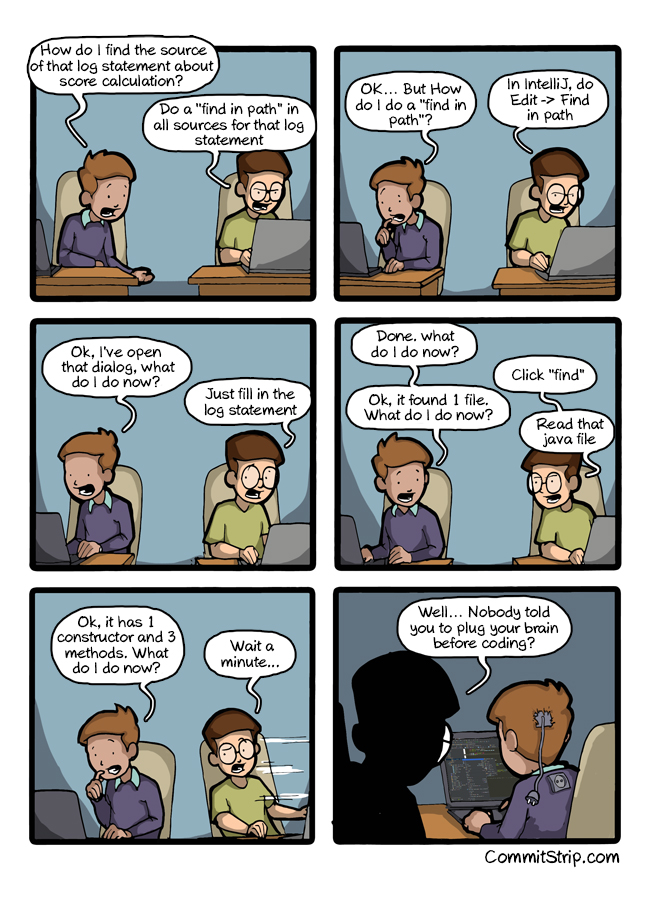 Small thing to do before coding | CommitStrip