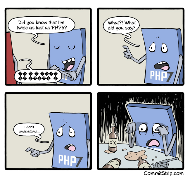 PHP 7 language Meme werkt niet