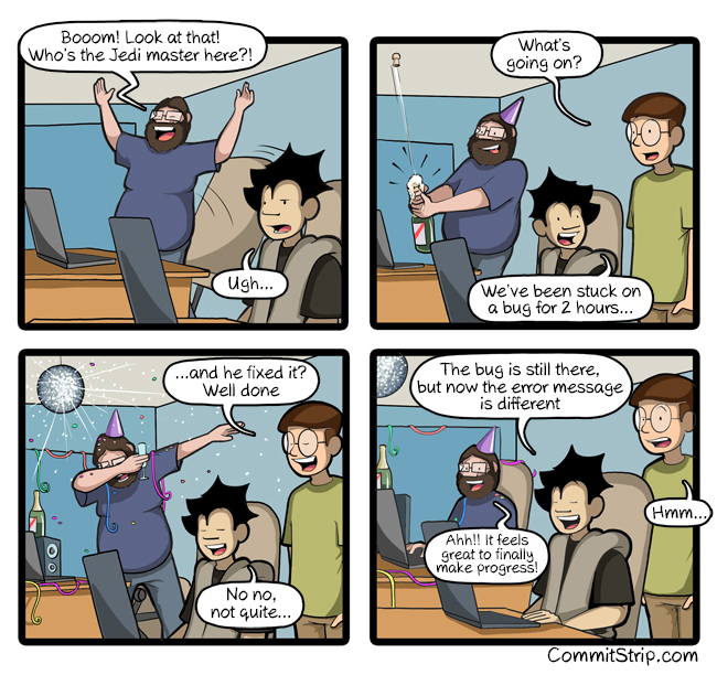 CommitStrip over een andere error message krijgen na 